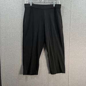 Susan Graver Petite LK Fusion Pull-On Crop Pant Black, Petite Medium